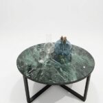 Marble Green – Table basse fer et marbre vert. Élégance et caractère pour votre salon.