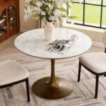 Timura – Table basse ronde, 65 x 80 cm. Conviviale, chaleureuse, idéale pour votre salon.