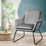Chaise en tissu velours -Iris Grey