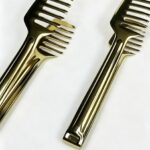 Pince de cuisine Viro à dent en inox Doré