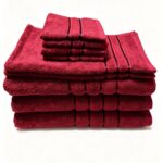 Ensemble 8 serviettes 2 grandes 2 petites 4 serviettes visageBurgy