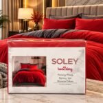 Drap SOLEY rouge gris