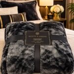 Couverture velours Monte jardin noir