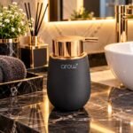 Small Arow soap dispenser noir doré
